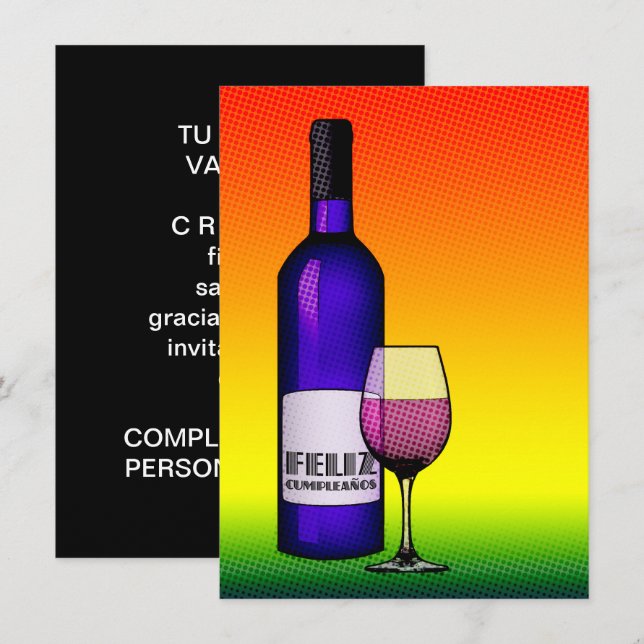 feliz cumpleanos salud inbjudningar (Fram/baksida)