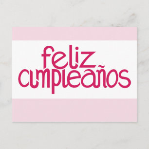 Feliz Cumpleaños shock rosa Postcard Vykort