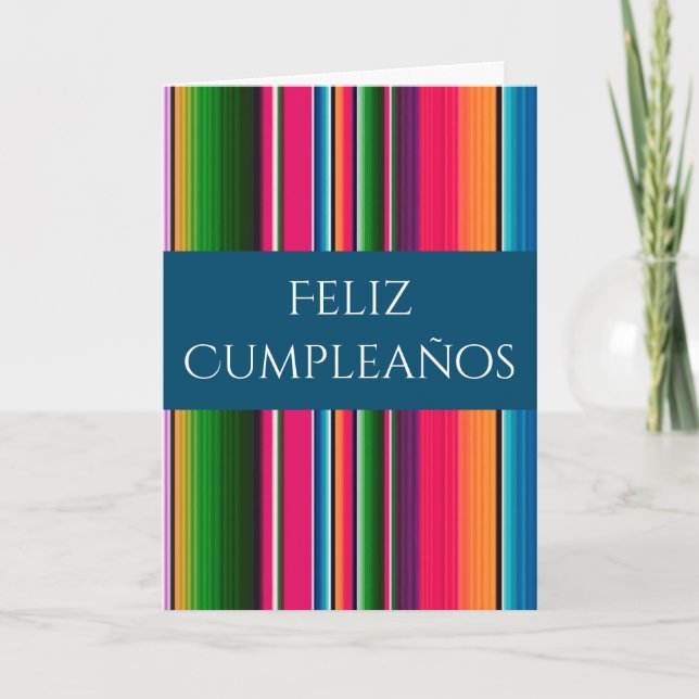Feliz Cumpleaños spansk mexikansk Blanket Birthday Kort (Framsida)