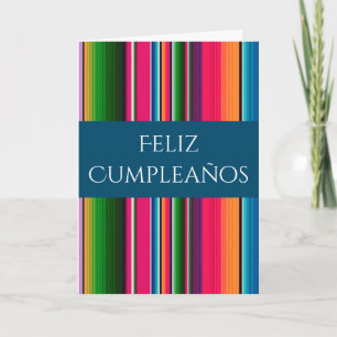 Feliz Cumpleaños spansk mexikansk Blanket Birthday Kort