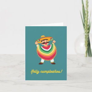Feliz cumpleaños, spanska grattis på födelsedagen! kort