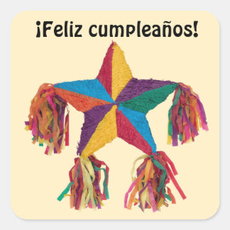 Feliz Cumpleanos Sticker Fyrkantigt Klistermärke
