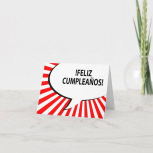 feliz cumpleanos tecknad bubbla kort