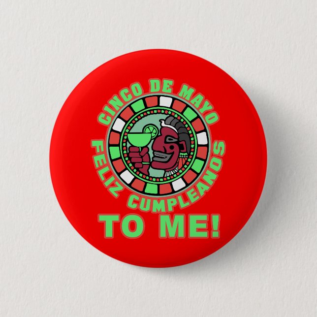 Feliz Cumpleanos till mig! Grattis på födelsedagen Knapp (Framsida)