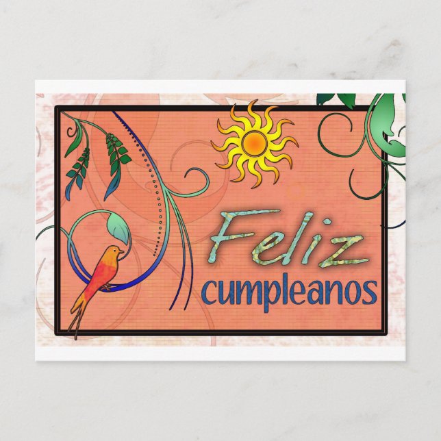 Feliz Cumpleanos Vykort (Framsida)