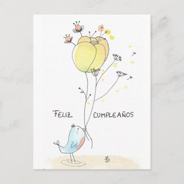 Feliz Cumpleaños Vykort (Framsida)