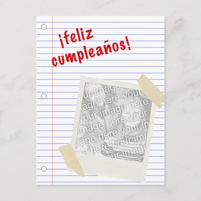 feliz cumpleanos vykort (Framsida)