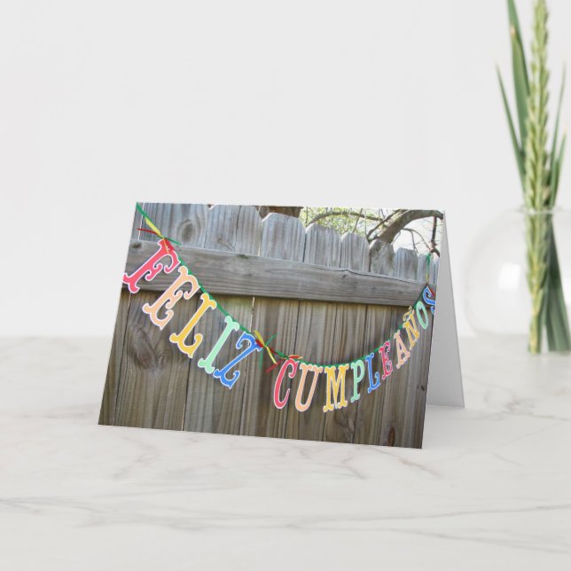 FELIZ CUMPLIANOS OCH KAN DET GE ER ALLA EN ÖNSKAN KORT (Framsida)