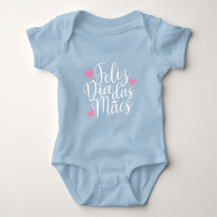 Feliz Dia Das Mães Lycklig Mors dag Bodykostym T Shirt