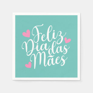 Feliz Dia Das Mães Lycklig Mors dag Pappersservet Pappersservett