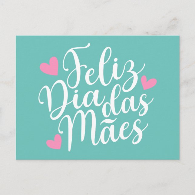 Feliz Dia Das Mães Lycklig Mors dag | vykort (Framsida)