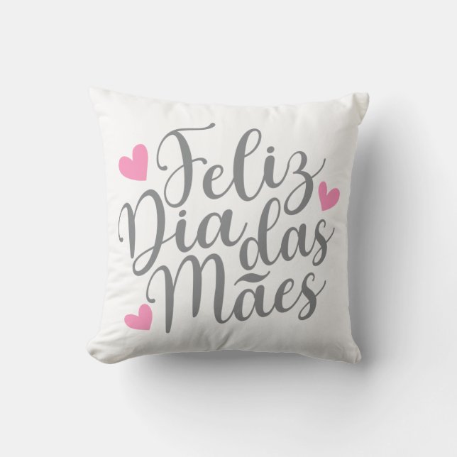 Feliz Dia Das Mães Mors dag| Dekorativ kudde (Framsida)