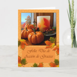 Feliz Dia de Accion de Gracias Thanksgiving Kort