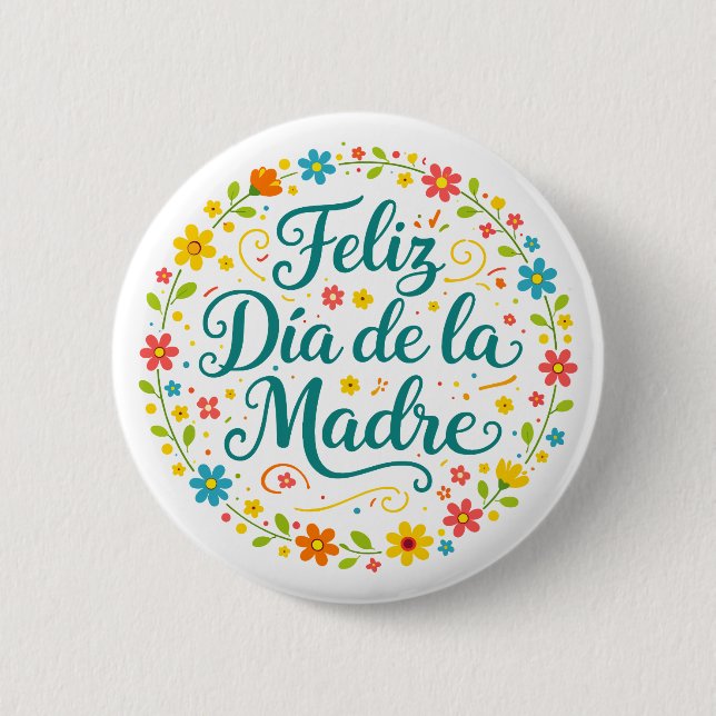 Feliz Dia De La Madre Mors Dag Calligraphy |  Knapp (Framsida)