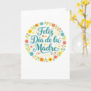 Feliz Dia De La Madre Mors Dag Calligraphy    Kort