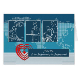 Feliz Día de las Enfermeras y los Enfermeros Card Hälsningskort
