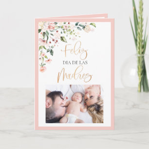 Feliz Dia De Las Madres Mors dag Blommigt Foto Kort