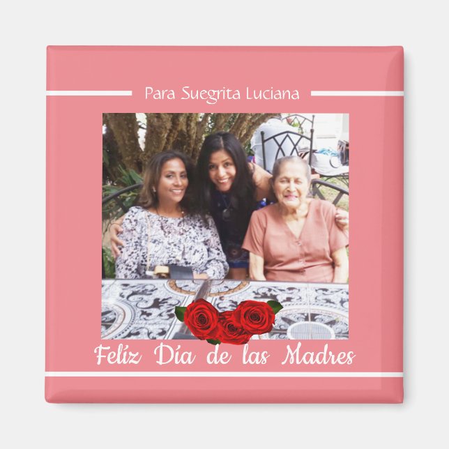 Feliz Día de Las Madres Ro Soft Coral Magnet (Framsidan)