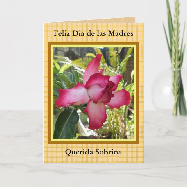 Feliz Dia de las Madres Sobrina 421 Kort (Framsida)