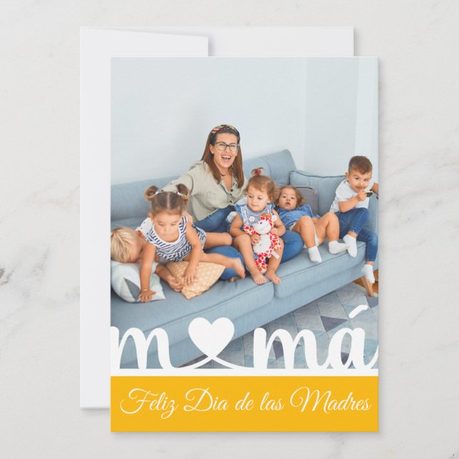 Feliz Dia de las Madres spanska Flat Greeting Card Kort (Framsida)