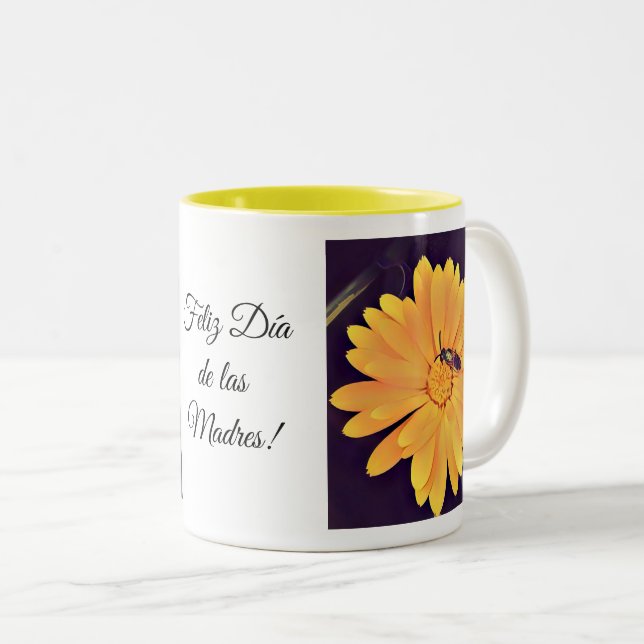Feliz Día de las Madres taza de café Two-Tone Coff Två-Tonad Mugg (Framsida höger)