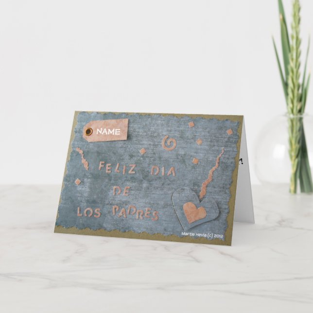 Feliz Dia de Los Padres (Personalize) Kort (Framsida)