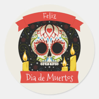 Feliz Dia de Muertos | Day of the Dead Runt Klistermärke