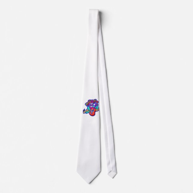 Feliz Dia De Muertos med Skeleton Spela Guitar Slips (Framsida)