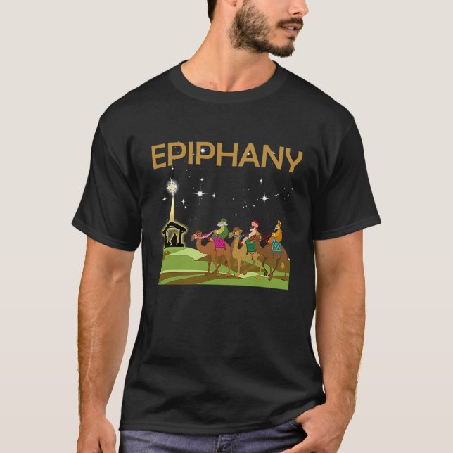 Feliz Dia De Reyes Happy Three Kings Day Epiphany  T Shirt (Framsida)
