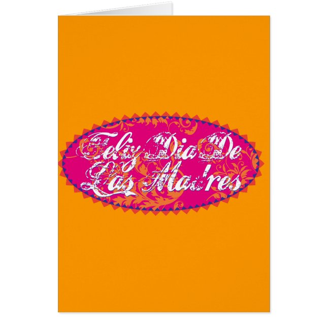 Feliz Diameter De Las Madre Hälsningskort (Framsidan)