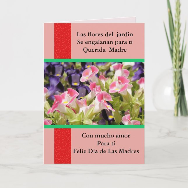 Feliz Diameter de las Madres Querida Madre Kort (Framsida)
