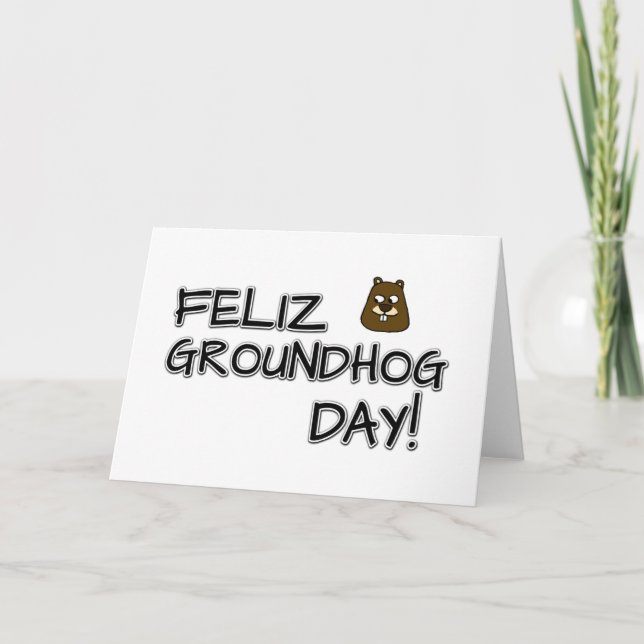 Feliz Groundhog Day! Kort (Framsida)