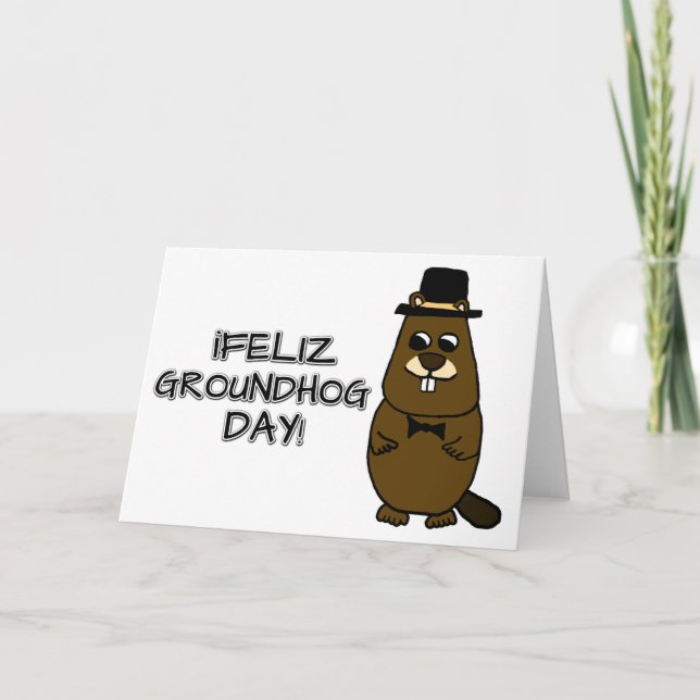 Feliz Groundhog Day! Kort (Framsida)