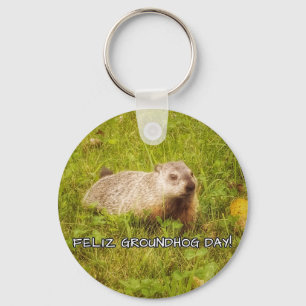 Feliz Groundhog Day! nyckelring