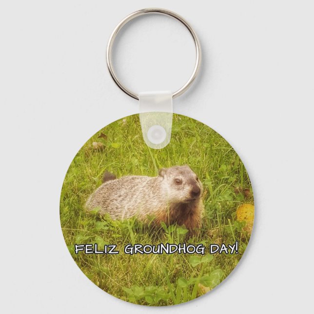 Feliz Groundhog Day! Nyckelring (Framsida)