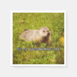 Feliz Groundhog Day! Pappersservett