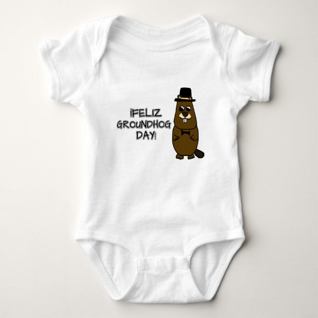Feliz Groundhog Day! T Shirt (Framsida)