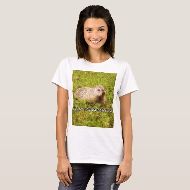 Feliz Groundhog Day! Tee (Hel framsida)