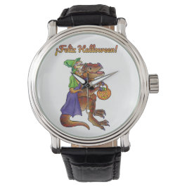 Feliz Halloween Dinosaur Wrist Watch SPANISH Armbandsur