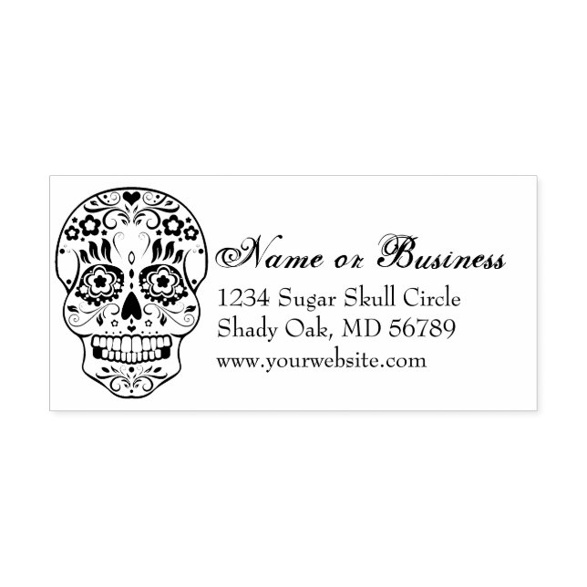 Feliz Muertos Anpassningsbar Adress Self Inking Fr Självfärgande Stämpel (Design)