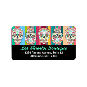 Feliz Muertos - beställnings- Adressetikett