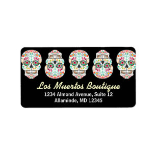 Feliz Muertos - beställnings- Adressetikett