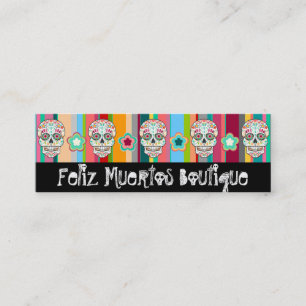 Feliz Muertos - beställnings- mager sockerskalle Mini Visitkort