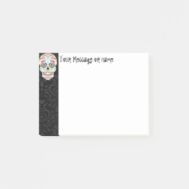 Feliz Muertos - den beställnings- sockerskallen Post-it Block (Framsida)