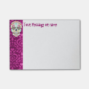 Feliz Muertos - den beställnings- sockerskallen Post-it Block