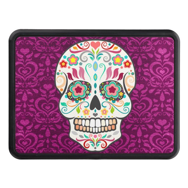 Feliz Muertos - festlig hake för sockerskallesläp Dragkroksskydd (Framsidan)