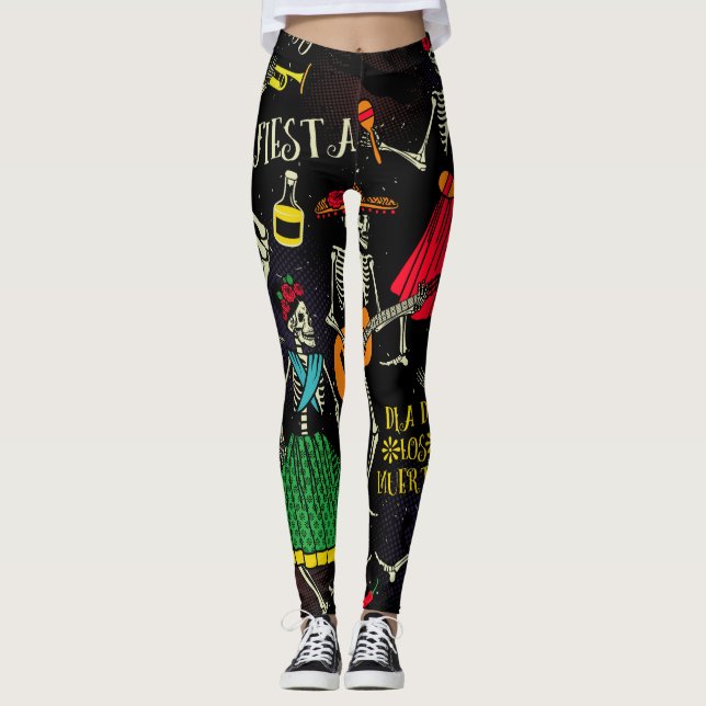 FELIZ MUERTOS Leggings (Framsida)