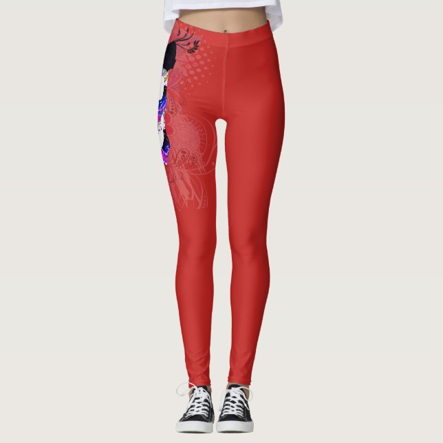 FELIZ MUERTOS SOCGAR SKULL Leggings (Framsida)