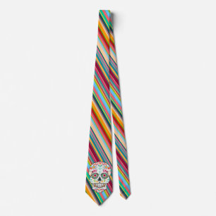 Feliz Muertos - Sugar Skull & Rand Neck Tie Slips