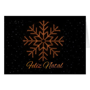 Feliz Natal Crystal Ljus OBS Kort